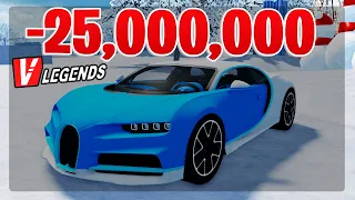 Buying EVERY BUGATTI in Vehicle Legends Roblox!