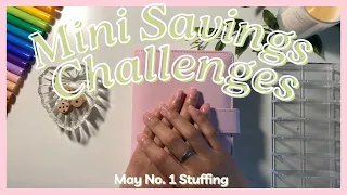 Mini Savings Challenges | FREEBIE GIVEAWAY + Cash Stuffing $30 | May No. 3 We hit 50 Subscribers! :)