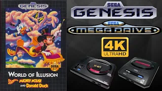 World of Illusion | GENESIS/MEGA DRIVE | Ultra HD 4K/60fps🔴| Longplay Walkthrough Full Game