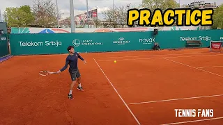 Dominic Thiem Practice Before First Match After 10 months - Serbia Open 2022 (HD)