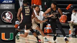 Florida State vs. Miami Condensed Game | 2020-21 ACC Men's Basketball