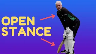 Correct Batting Stance Facing Pace & Spin In Cricket - Gary Palmer Open Stance Coaching Masterclass