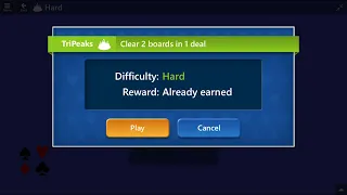 Microsoft Solitaire Collection | TriPeaks - Hard | July 19, 2017 | Daily Challenges