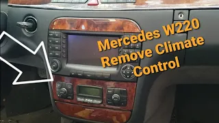 Mercedes S500 S600 S55 W220 How to remove climate control