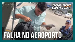 Exclusivo: Equipe da Record TV embarca com objeto proibido e circula por área restrita de aeroporto