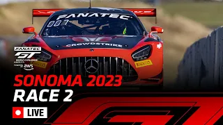 LIVE | Race 2 | Fanatec GT World Challenge America powered by AWS @ Sonoma 2023