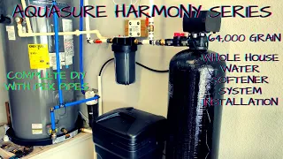 AQUASURE HARMONY SERIES 64,000 Grain Whole House Water Softener System Installation