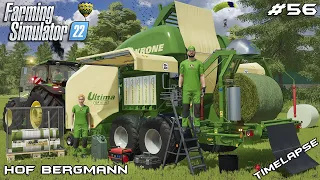 Baling GRASS SILAGE with KRONE ULTIMA CF 155 XC | Hof Bergmann | Farming Simulator 22 | Episode 56