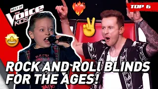 ROCK AND ROLL Blind Auditions on The Voice Kids!  😈 🤟 | Top 6 ✨