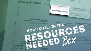 How to fill in the "Resources Needed" Box - Using Templates for ESL Lesson Planning (Part 10)