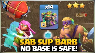 After Update! Th14 Super Archer Blimp Super Barbarian Strategy | Best Th14 Attack 2024 TH14 vs Th15