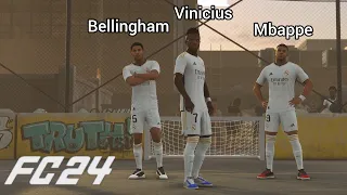 FC 24 VOLTA - Mbappe Vinicius Bellingham vs Zidane Ronaldinho Gullit - VOLTA 3v3