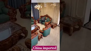 China imported wooden sofa | most expensive wooden sofa set for livingroom #furniture #luxury