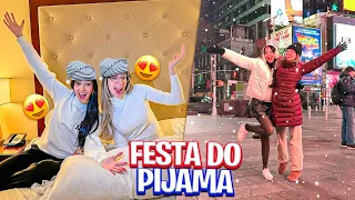 NEVOU NA FESTA DO PIJAMA COM A LULUCA EM NOVA YORK