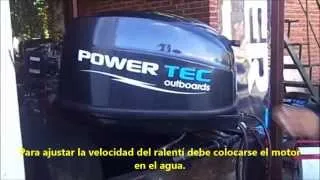 POWERTEC OUTBOARDS - Ajuste de velocidad de Ralenti