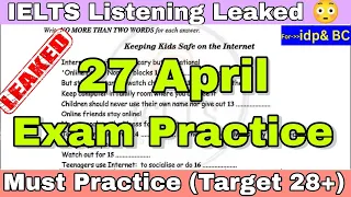 27 APRIL 2024 IELTS LISTENING PRACTICE TEST 2024 WITH ANSWERS | HARD IDP IELTS EXAM PREPARATION 2024