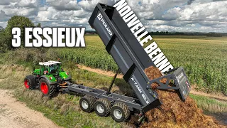 😍 NOUVEAUTÉ : PREMIÈRE BENNE PERARD 3 ESSIEUX au TRANSPORT DE GRAIN & FUMIER🌾🐄