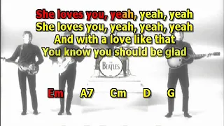 She loves you Beatles mizo vocals lyrics chords cover