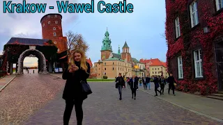 Krakow Walking Tour - Wawel Castle - Krakow Poland - Beautiful walk from Old Town | 4K