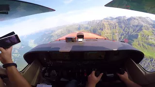 Cessna 172SP G1000 LSZK Speck Fehraltorf to LSZE Bad Ragaz via Alps