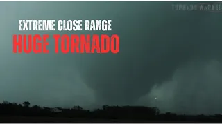 Significant and Long-Track Tornado - Drone Footage - Extreme Close Range - Salem, IA 4-16-24