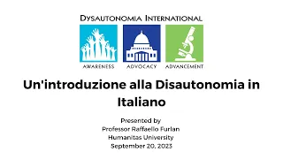 Un'introduzione alla Disautonomia in Italiano