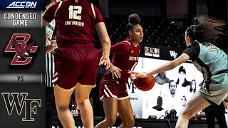 Boston College vs. Wake Forest Condensed Game | 2020-21 ACC Women's Basketball