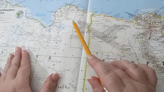 ASMR ~ Al Wahat, Libya History & Geography ~ Soft Spoken Map Tracing Google Earth