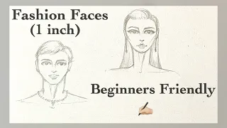 Fashion Faces Tutorial | Step by step | Art Studio by Srabani