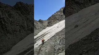 Near death rockfall Grand couloir Mont Blanc