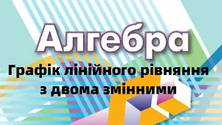 7 клас. Графік лінійного рівняння з двома змінними