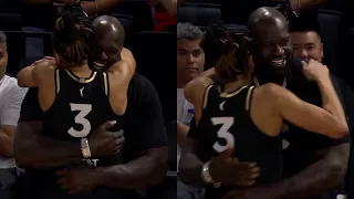Candace Parker JUMP HUGS Shaq After Win | He Visited Several Players/Fans | Las Vegas Aces #WNBA