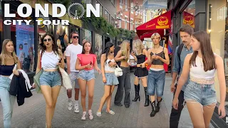 🇬🇧LONDON CITY TOUR | Central London Sunset Walk - September 2023 |London Street Walk 4K HDR