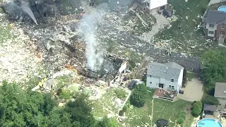 Plum house explosion: View of the damage from Sky 4