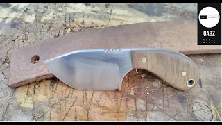 Making a chubby Knife from an Old Car Leaf Spring| GabzWorkshop