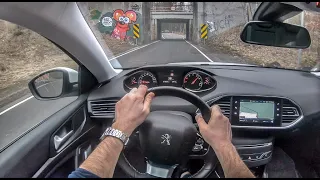 Peugeot 308 II  | 4K POV Test Drive #183 Joe Black