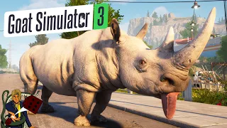 UN Rhinocéros albinos et une baleine carrée ! (Goat Simulator 3 #6)