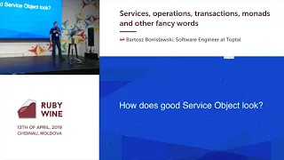 Services, operations, transactions, monads and other fancy words -  Bartosz Bonisławski (ENG)