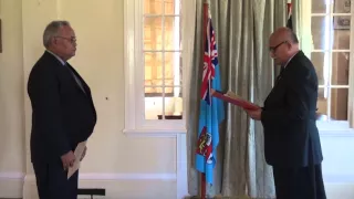 Fijian President H.E Jioji Konrote receives Credentials from Resident Ambassador for FSM