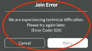 Roblox Fix Error 529 We Experiencing Technical Difficulties Please Try Again Later(Code 529)Problem