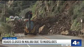 Mudslides on PCH close roads in Malibu