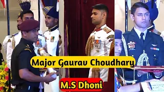 major gaurav Choudhary and M.S Dhoni | two legends in a single frame  #shorts