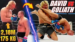 6 GÉANTS qui se sont fait DÉMOLIR ! David VS Goliath en MMA !