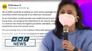 Radio station DZRH apologizes over erroneous report on Robredo supporters | ANC