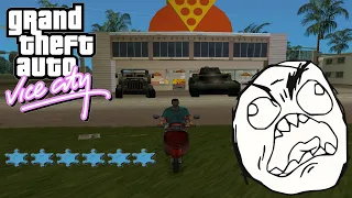 GTA: Vice City - 6 star wanted level playthrough - Pizza Boy Mission fail/rage montage