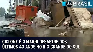 Ciclone é o maior desastre dos últimos 40 anos no Rio Grande do Sul | SBT Brasil (21/06/23)