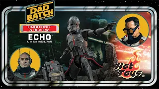 Hot Toys Sixth Scale Bad Batch ECHO Unboxing & Review | Dad Batch Echo & Tech From Sideshow1:6 1/6