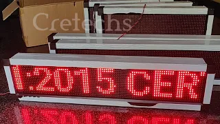 Red p10 LED display boards by Cretechs