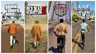 GTA 5 vs RDR 2 vs Sleeping Dogs Definitive Edition vs Watch Dogs 2 SBS Comparison