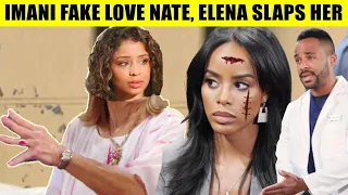 CBS Young And The Restless Elena slaps Imani because she pretends to love Nate, breaking happiness